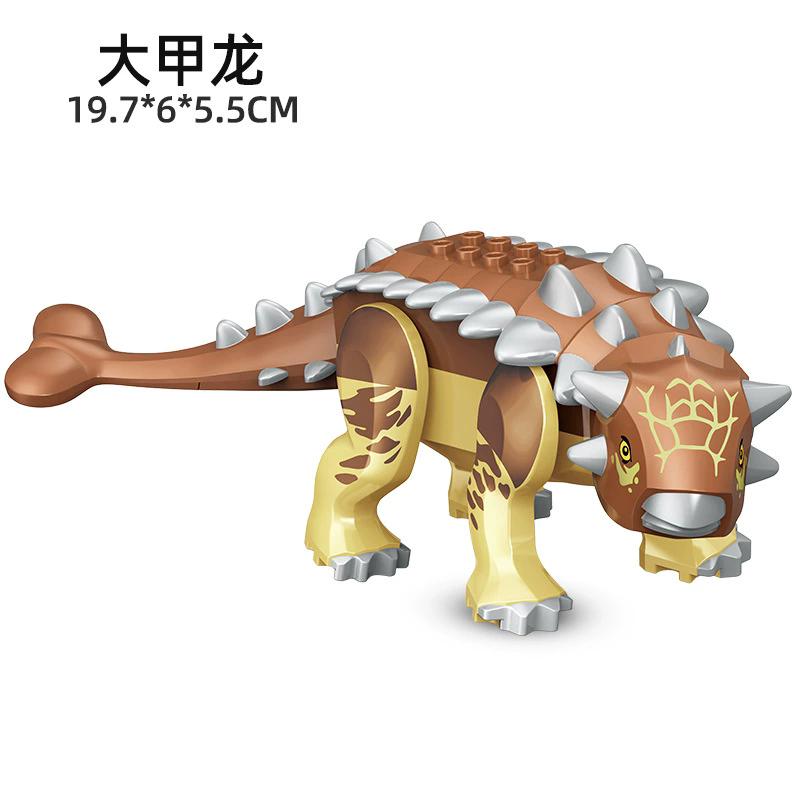 Children Simulation Dinosaurs World Velociraptor Raptor Building Blocks Tyrannosaurus Assemble Model Puzzle Montessori Boy Gift