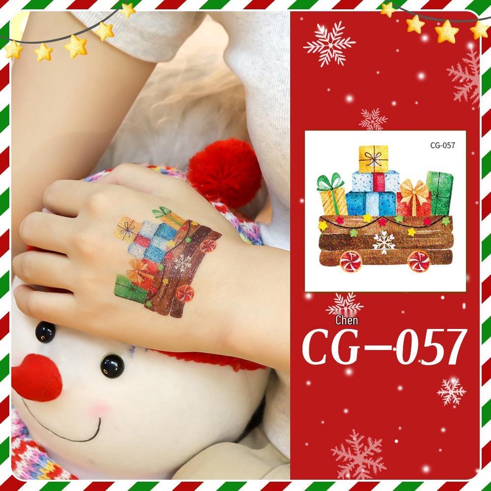 Ruikalong Christmas Cartoon Temporary Tattoo Stickers for Face and Arms