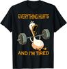 Fashion Release The Quackin Duck Gym Weightlifting Bodybuilder T-Shirt Graphic T Shirts Men Clothing Streetwear Camisetas