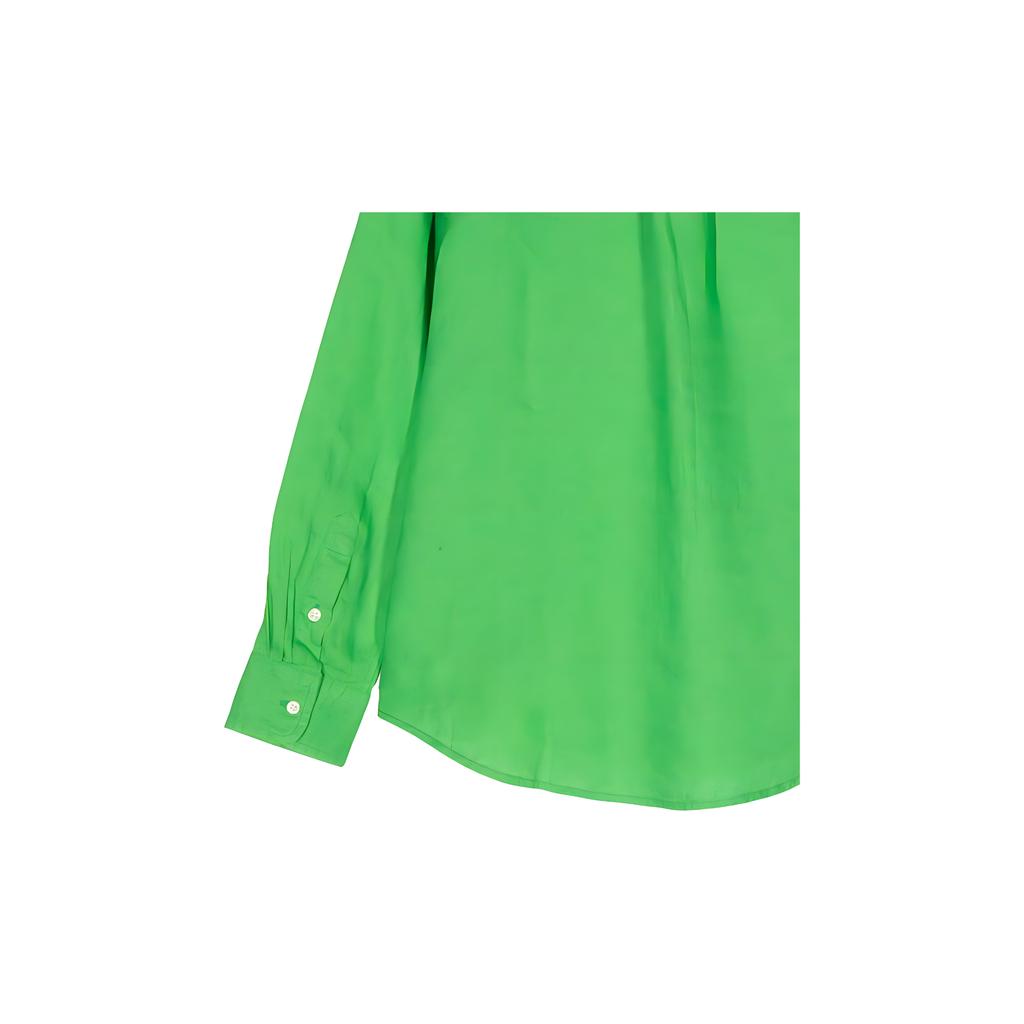 Polo Ralph Lauren Shirt Ss22 Solid Color Logo Pony Embroidery Single-Breasted Long Sleeve Kids Kids shirts 323865270-009