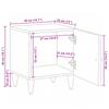 Nightstand White 40 x 33.5 x 46 cm Solid Mango Wood