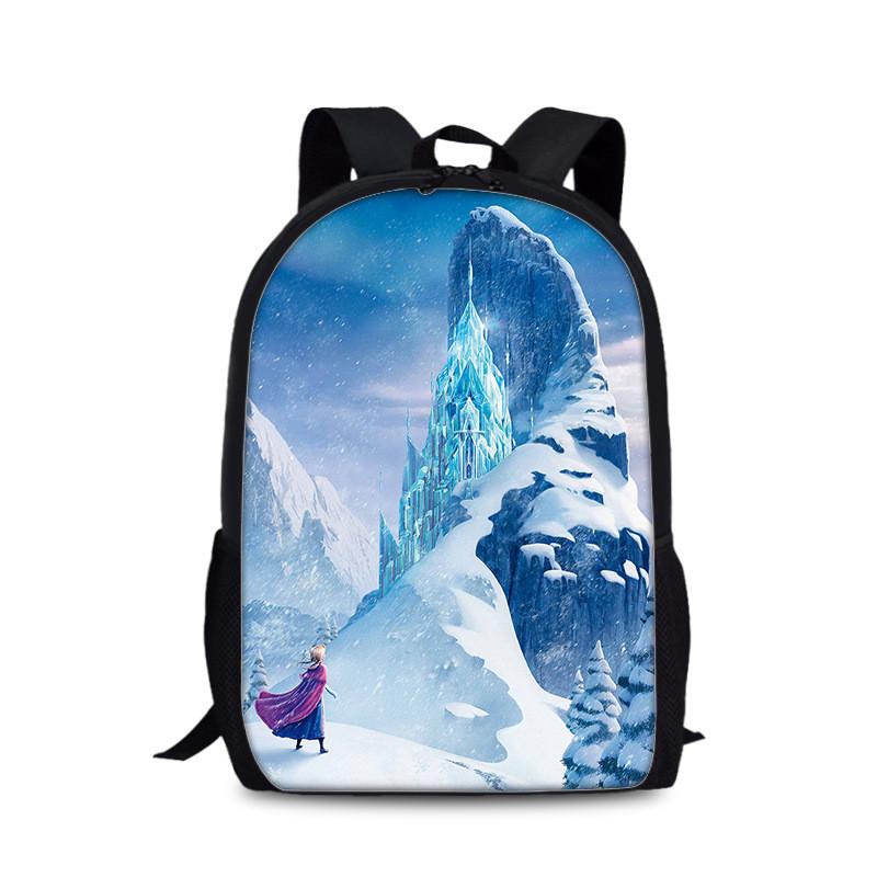 Frozen Childrens Cartoon Backpack With Lightweight Nylon Material For School And Daily Use