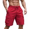 Men Drawstring Loose Fit Casual Straight Leg Cargo Shorts with Multiple Pockets for Daily Commute and Outdoor Activities