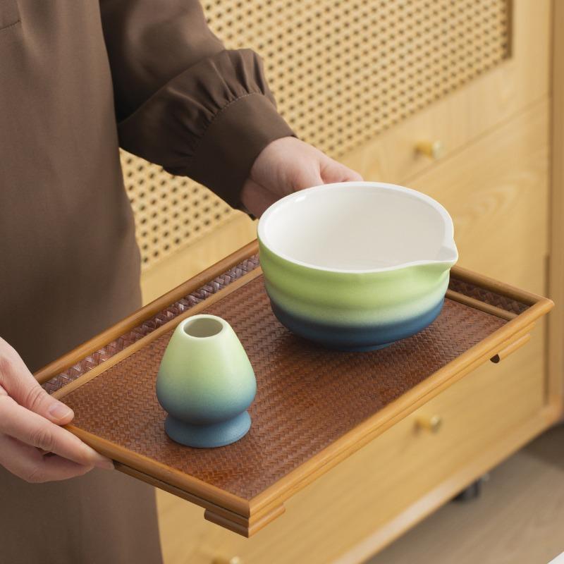 2-piece Matcha Tea Set, Japanese-style Ceramic Matcha Bowl, Natural Matcha Grains, Color Box Gift Box, Tea Ceremony
