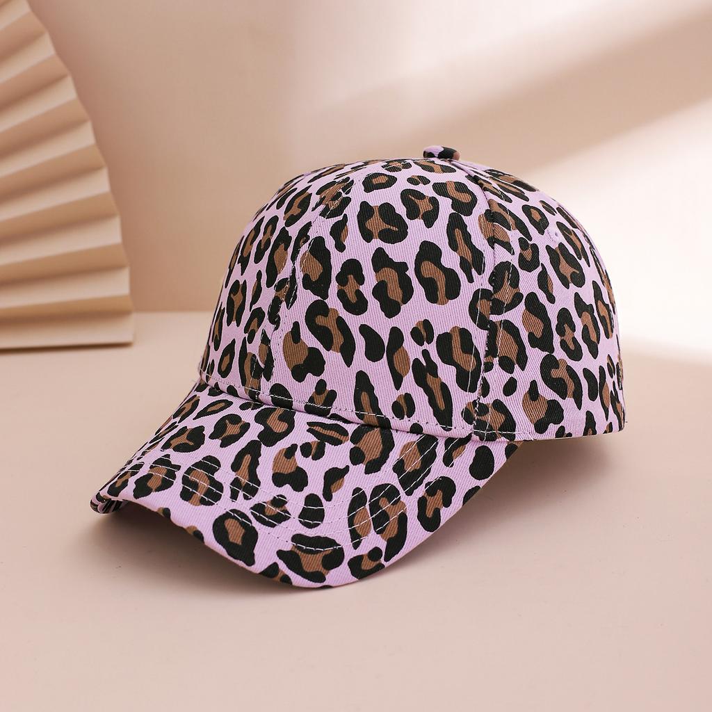 Amerikanischer Trend Retro Spicy Girl Stil Leopardenmuster Baseballkappe, weiche Sonnenblende Baseballkappe, vielseitig für den täglichen Gebrauch