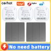 Battery-free, Waterproof, Self-powered Smart Switch; Wireless and Adhesive, Remote Control for Easy Household Use.