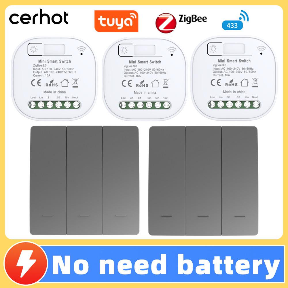 Battery-free, Waterproof, Self-powered Smart Switch; Wireless and Adhesive, Remote Control for Easy Household Use.