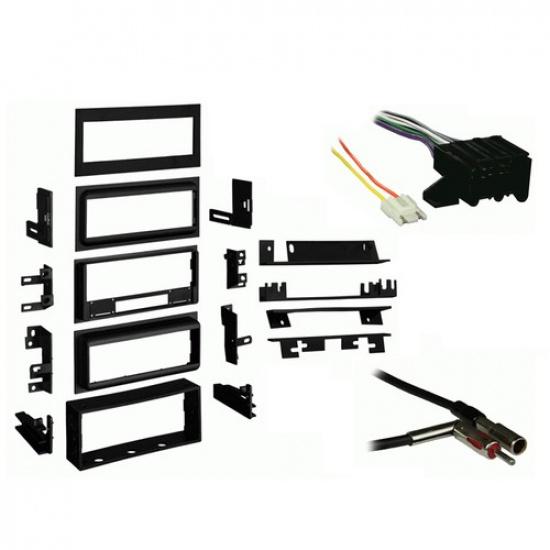 Fits GMC Suburban 88-91 Single DIN Aftermarket Harness Radio tall Dash Kit