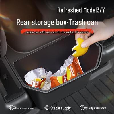Rear Storage Box & Trash Can for Tesla Model Y/3