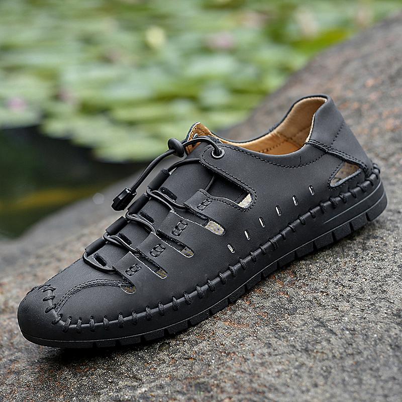Outdoor Sandals Men Breathable Casual Shoes For Men Summer Beach Sneakers Male Large Size 48 Casual Leather Sandals