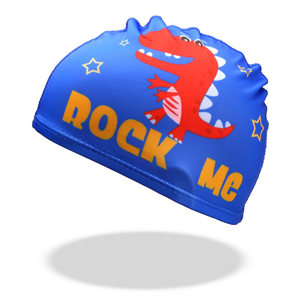 Kids Cartoon Swimming Caps Digital Printing High Elastic Sports Swim Pool Hat Diving Hats For Boys Girls