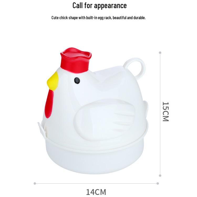 Creative Chicken Egg Steamer: Quick 4-Egg Heart-Shaped Breakfast Cooker.
