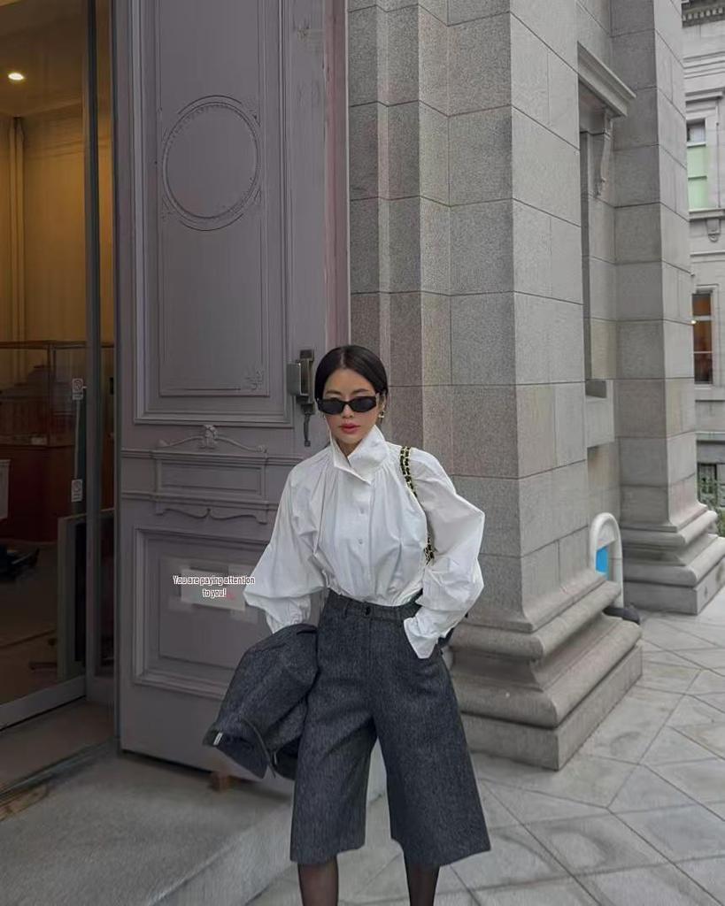 New French Chic Stand Collar Pullover - Loose, Slimming, Versatile Long Sleeve Casual Top for Women