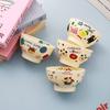 Cartoon Animal Creative Ceramic Bowl Cute Cream Color Household Dessert Bowl Breakfast Bowl Girl Birthday Gift Gift