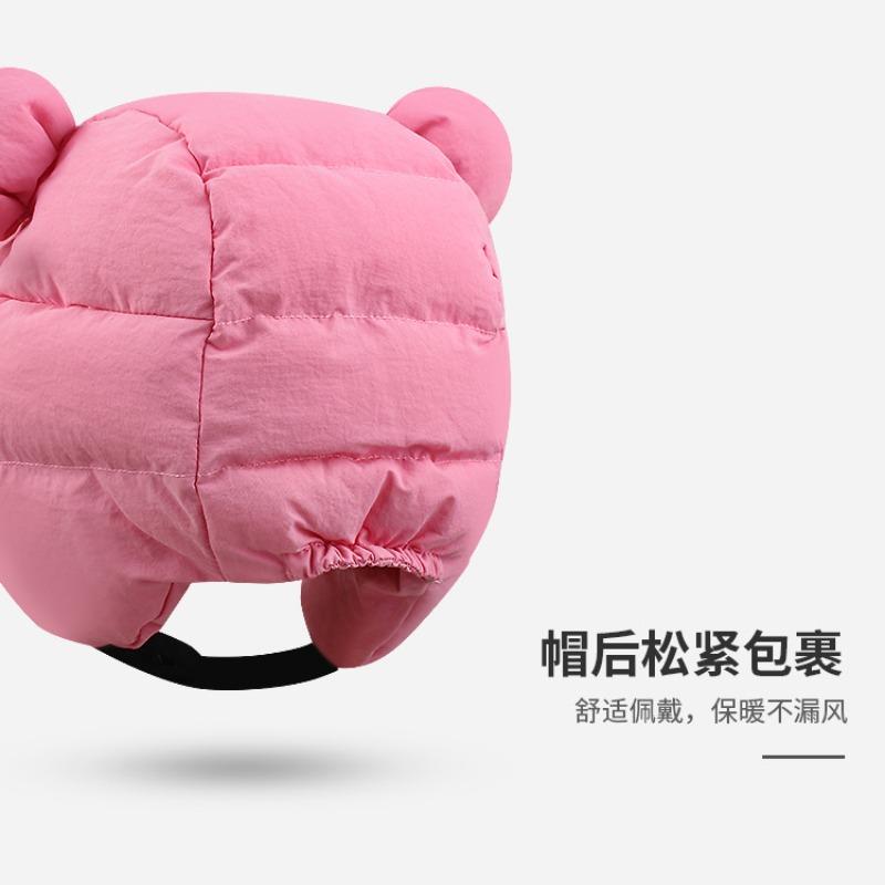 Cute Mickey Ears Down Cotton Women Winter Cycling Windproof Warm Ear Protection Pilot Ski Cap Men