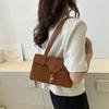 Stylish Vintage Pu Shoulder Bag For Women Chic Lock Closure Square Handbag Soft Material Crossbody Bag