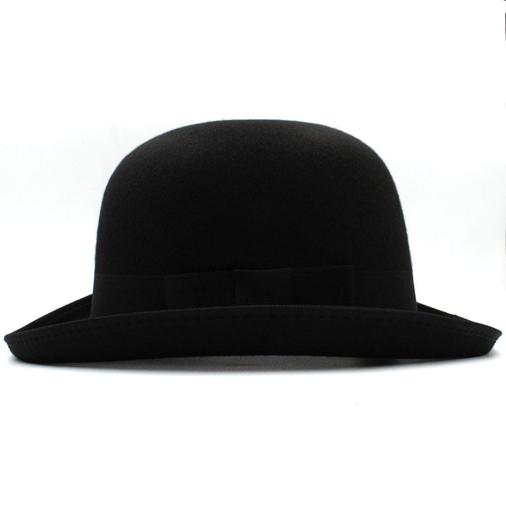 Cappelli autunnali e invernali europei e americani temperamento versatile cappello bombato stile britannico per uomo e donna circonferenza cranica grande cappello in feltro jazz