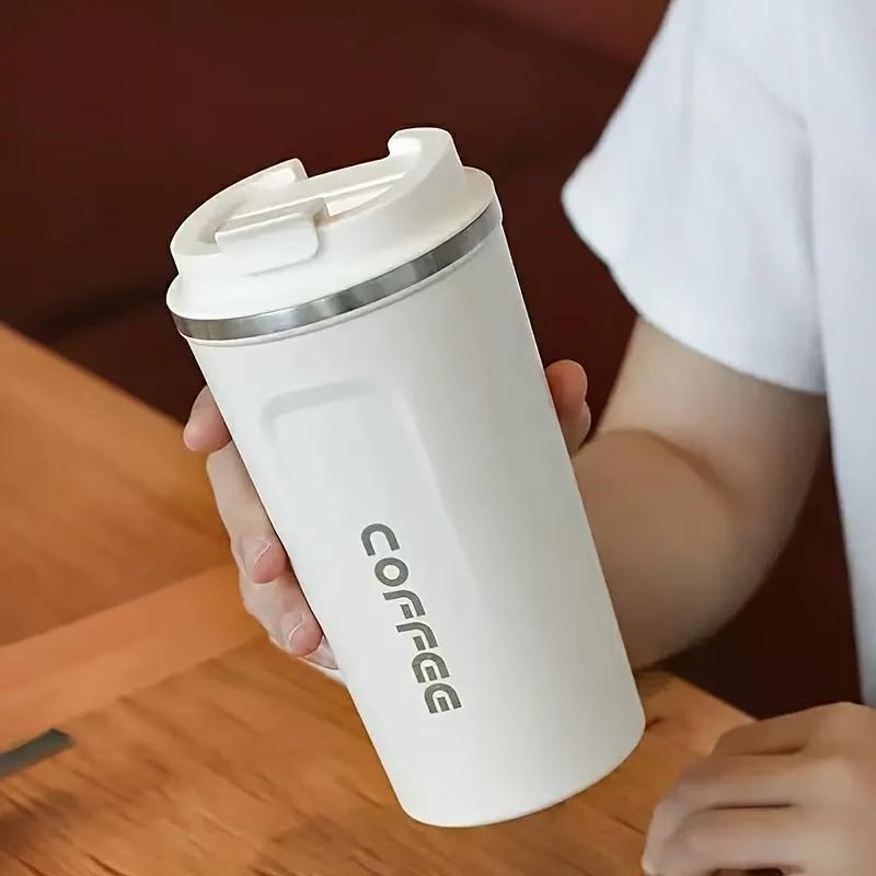 Leak_Proof Travel Thermo Cup Car Thermos Mug 380/510ML Thermo Cafe Coffee Mug for Tea Water Coffee Double Stainless Steel