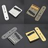 Vintage Carved Pattern Guitar Roller 6-Saddle Bridge and 3-Way Switch Control Plate Set for 6 String Electric Guitars