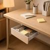 Pull Out Under Desk Drawer Storage Cabinet Large Plastic Organizer Box for Table Makeup Vanity Room School Kitchen Desk