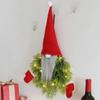 Artificial Branches Christmas Santa Garland Long Hat Faceless Doll Hanging Ornament  Porch
