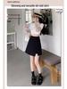2024 Summer Women's Plus Size High Waist Black A-Line Midi Skirt