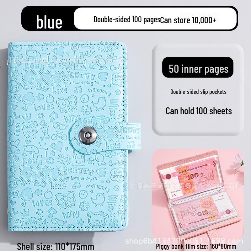 A6 Macaron Cash Budget Book with Password Lock & Receipt Storage