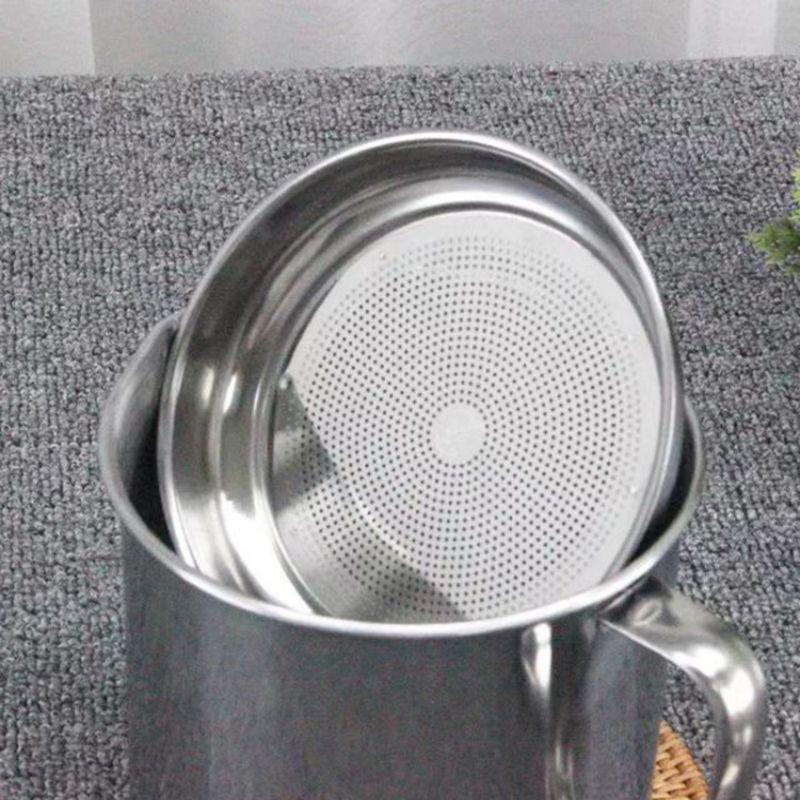 Pojemnik na smalec Bekonowy Pojemnik na olej kuchenny Puszka z sitkiem do przechowywania oleju po smażeniu mięsa i tłuszczu kuchennego