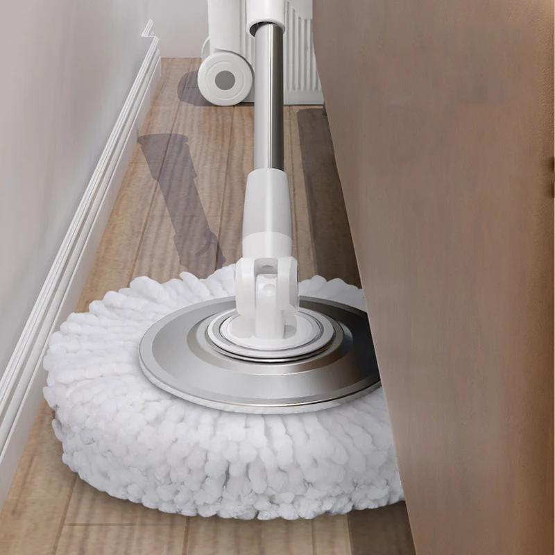 Universal Rotary Mop Rod Hand Free Automatic Dehydration Spin Mop for Lazy Mopping Household Cleaning Artifact