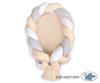 2-in-1 Braided Baby Cocoon - White, Gray, and Beige