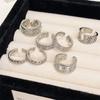 New Xiaoxiangfeng Rhombus-Shaped Woven Zircon-Inlaid Open Ring, Light Luxury, High-End, Niche Design, Simple Jewelry Women