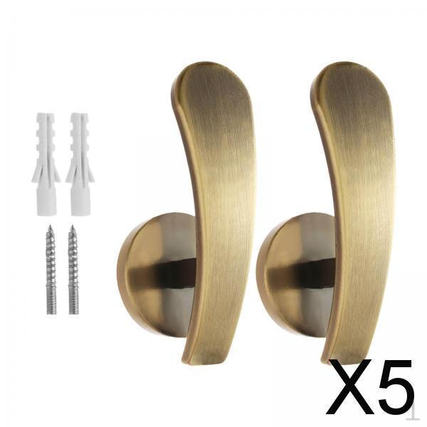 5x2Pcs Elegant Curtain Holdbacks Drapery Tieback Hooks for Home Decor