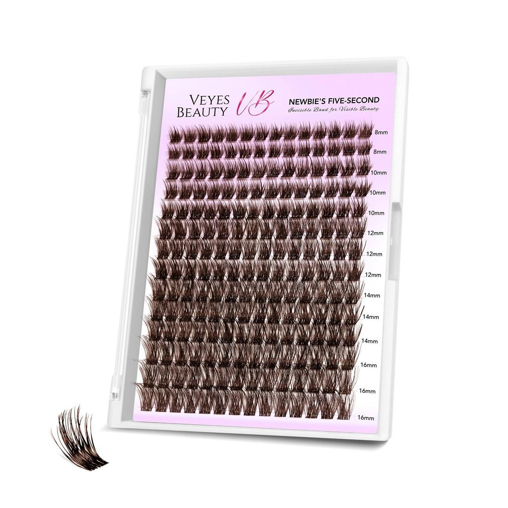 veyesbeauty Dreamy Lashes 3D Positioning Technology Lightweight Feel Newbie Plus Practice Edition 196 Clusters 8-16mm