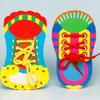 Shoelace Threading Teaching Toys Learn To Tie Shoelaces Toy Kids Toddlers Fine Motor Skills Toy Early Educational Toys Boys Girl