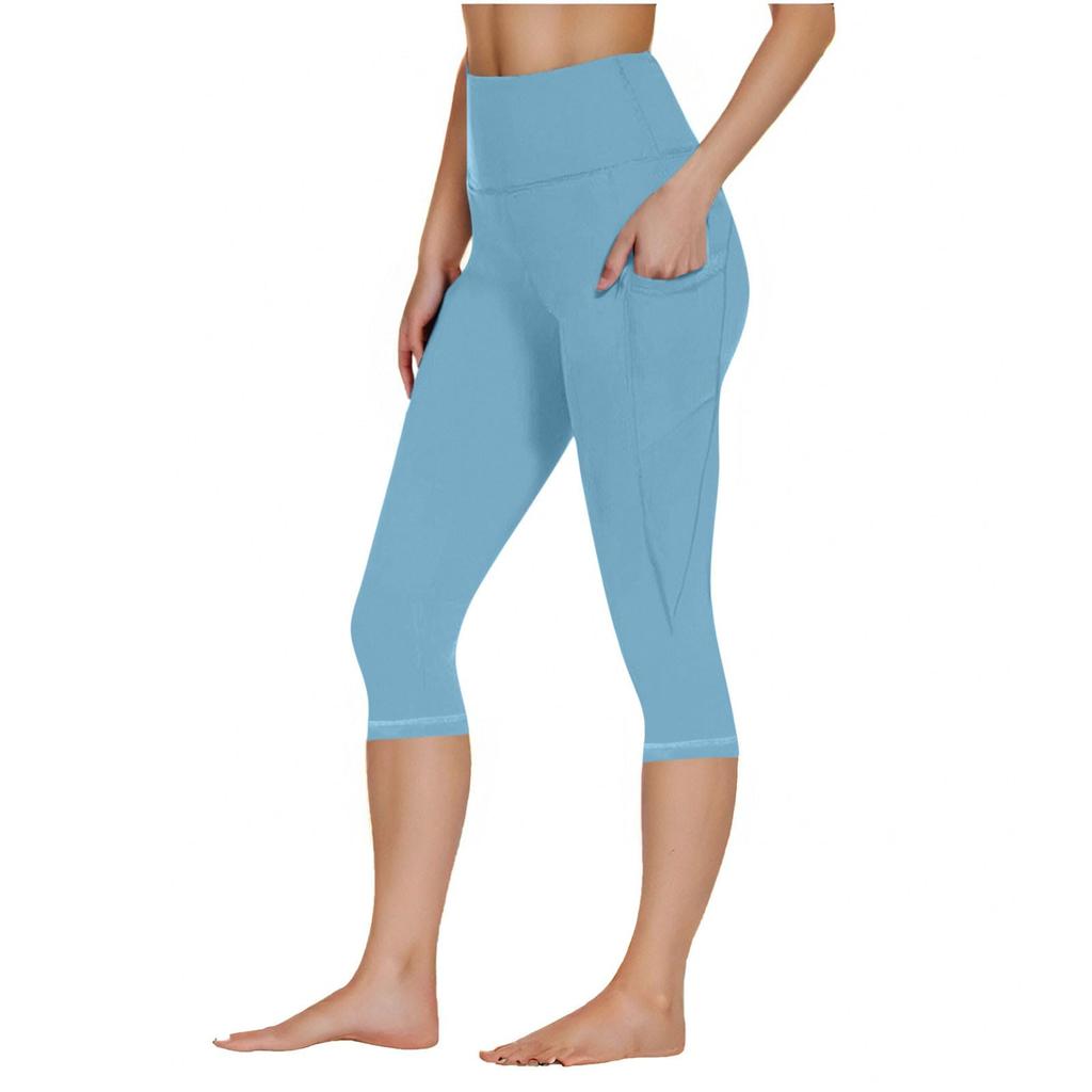 Women's Yoga Capris with Pockets - Color 7/8 Length Athletic Pants for Workout, Yoga, Gym, Casual Wear