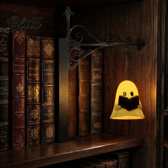 Ambient Book Light Vintage Lantern/Ghost Bookshelf Light  Metal Desk Lamp with Warm Lighting  Accent for Bookcases Retro Lovers & Library Study