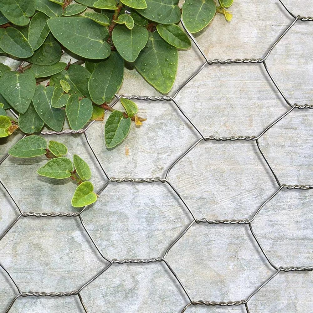 Galvanised Chicken Wire Mesh 0.1/0.35/0.4m Pet Wire Netting Rabbit Fencing  for Animal Enclosures