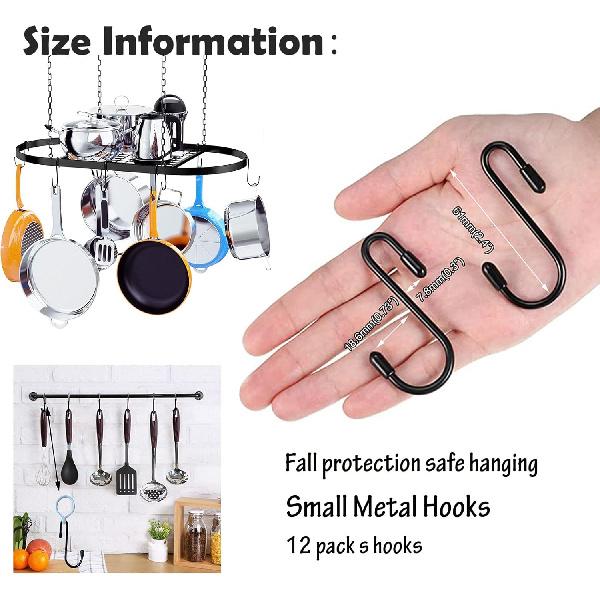 Anti Drop Wire Shelving S Hooks Metal Rack Hangers Untensil Hanging Hooks Shelves, Accessories Hangers (Shape A)