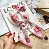 Simple temperament Spring and summer female imitation silk scarf versatile Korean version casual small square scarf neck protection decorative scarf