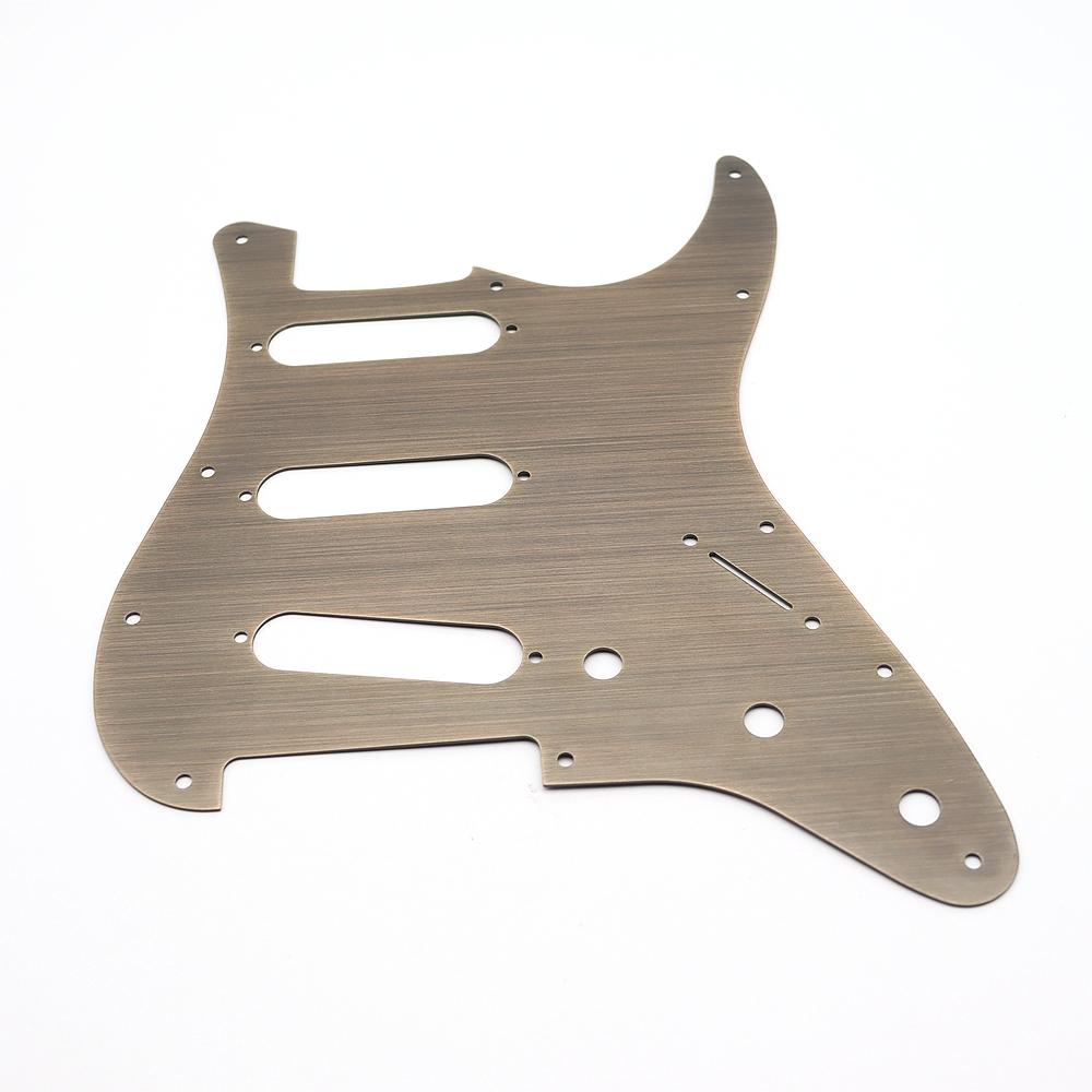 Guitar Metal Pickguard 11 Hole SSS Compatible For ST SQ Style Guitar Parts 9 Color