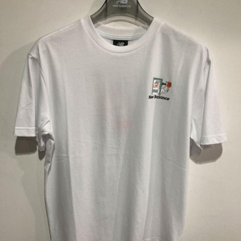 New Balance Nb Boy Basketball Shop Short Sleeve Tee Nbnef21563 White