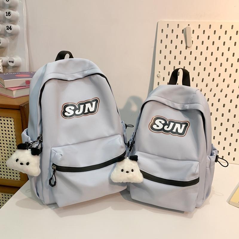 

TS JYL laptop bag,Trendy Casual Letter Embroidery Backpack Large Storage Student Laptop Large size without pendant синий