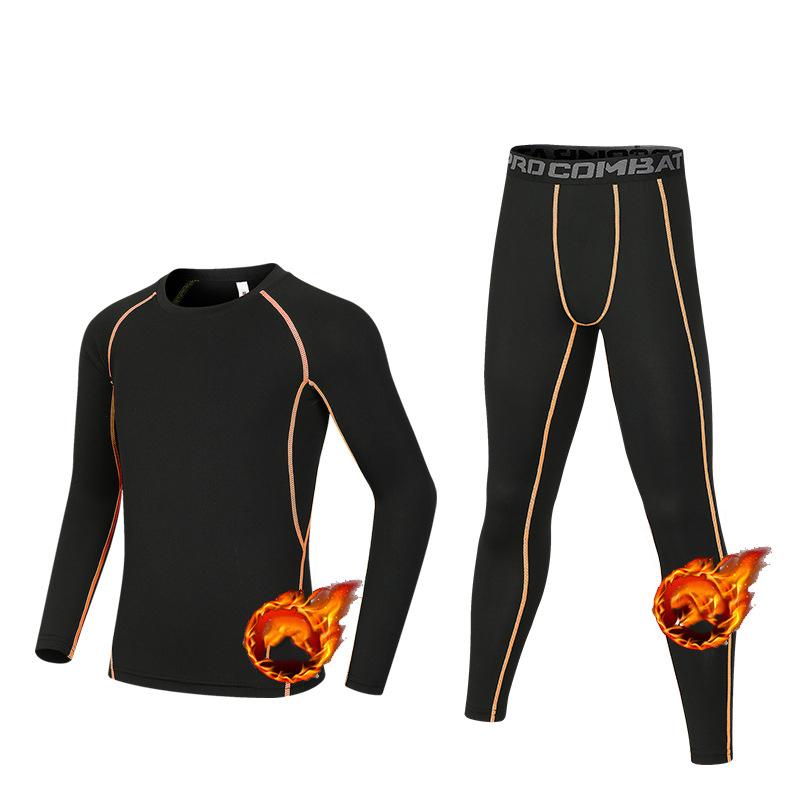 

Комплект термобелья для мальчиков Детское Плюс Бархатное Зимнее Теплое Термобелье Мужское Лонг Джонс для Девочек Лаки Джонс Фитнес 30