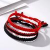 Handmade Braid String Bracelets For Women Red Black Woven Rope Adjustable Knots Bracelet Men Wrist Strap Friendship Jewelry