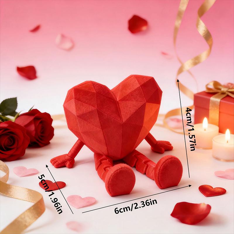 2026 Den svatého Valentýna Srdce Spojené Minifigurka Panenka Šťastný Valentýn Party Dekorace Pro Domov Kreativní Valentýnský Dárek Lásky