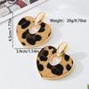 Rock Grunge Brown Leopard Print Punk Charm Earrings for Women Sexy Fashion Accessories New Leopard Print Earrings Y2K Jewelry