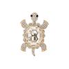 Sparkling Turtle Brooch Pin with Rhinestones, European Brooch for Women - Elegant Coat and Scarf Pin