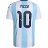 Adidas Argentina Fan Version Messi Home Round Neck Slim Fit Short Sleeve Football Shirt Unisex tops KT0387
