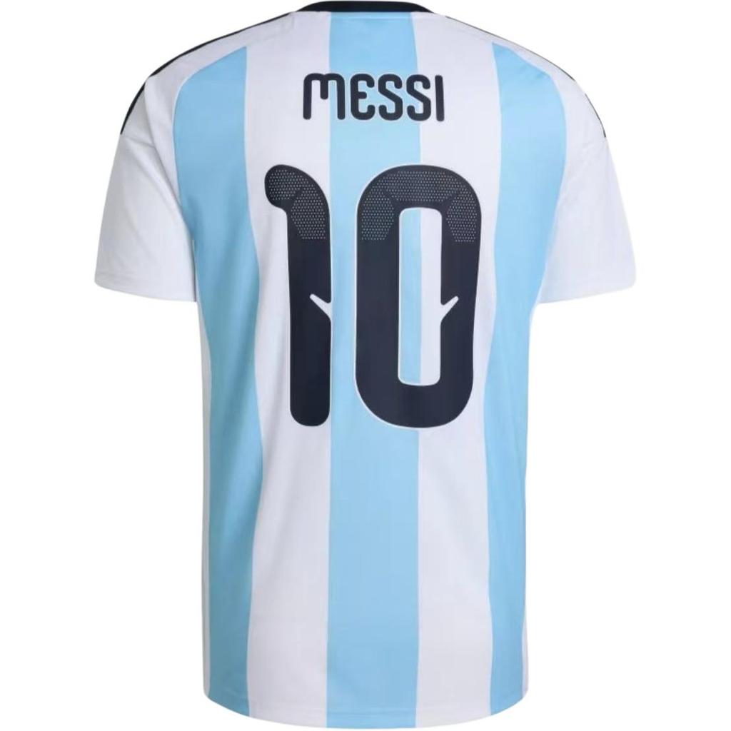 Adidas Argentina Fan Version Messi Home Round Neck Slim Fit Short Sleeve Football Shirt Unisex tops KT0387