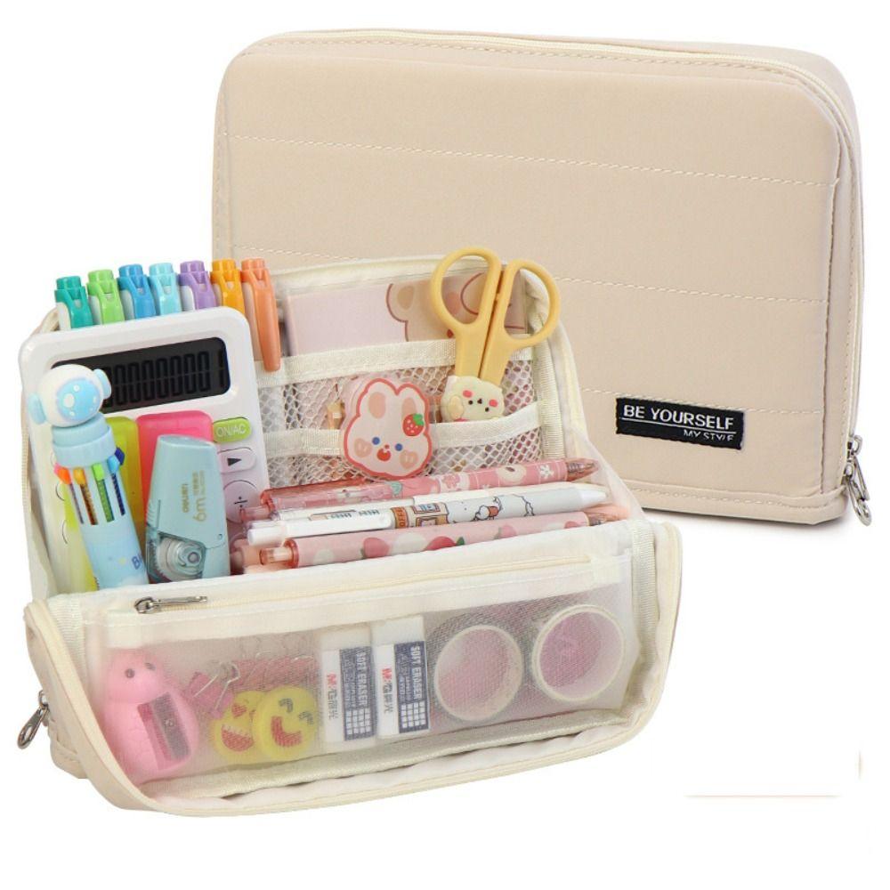 

Портативный пенал большой емкости, сумка для ручек, модная пенал унисекс